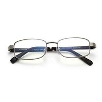 Amorays Metal Gray Light Weight TR Frame Computer Reading Glasses Quality Blue Light Blocking Readers for Men and Women 3.00