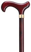 Ladies Derby Cane Burgundy Maple Shaft, Burgundy Handle  -Affordable Gift! Item #DHAR-9771900