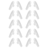 LUOEM 10 Pairs Silicone Eyeglass Nose Pads Oval Glasses Bazoo Holds Nose Pad Anti-Slip Nosepads for Eyeglass Glasses