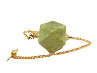 Jet Serpentine Hexagon Gold Plated Pendulum Free Booklet Crystal Therapy Purification Desires Vastu Self Awareness Honesty Mood Swings Image is JUST A Reference.