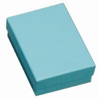 100 Cotton Filled Boxes, 2 1/8" x 1 5/8" x 3/4" , Blue/Turquoise size #11