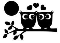 Home Grown Claremore Owl Love - Vinyl Decal - Cars Trucks Walls Laptop - 5.5" W X 3.9" H Black HGC1275