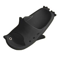 Emimarol Parent-Child Slippers Couples Cute Cartoon Penguin Shoes House Non-Slip Pool Slippers Indoor & Outdoor Slippers Black