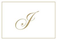 Thank You Notes Personalized Stationery Note Cards for Thank You Note Monogrammed Initial Box of 8 Gold Letter J