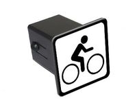 Graphics and More Bike Biking Cycling Sign Symbol Tow Trailer Hitch Cover Plug Insert 2"