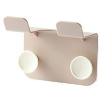 Muti-Function Plastic Hair Dryer Rack Wall Mounted Creative Hair Dryer Holders Adhesive Bathroom Hair Care & Styling Tool Organizer Stand with Round Plug Storage -Green (Color : Pink)