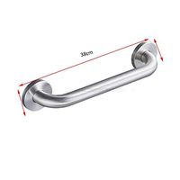 Bathroom safety rails Bathroom Grab Bar Anti-Slip Grip Grab Bar Rail 304 Stainless Steel Safety Support Rail Straight Handrails for Shower/Toilet (Color : E, Size : 38CM)