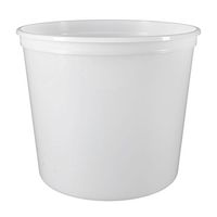Placon 86PP, 86 Oz Natural Plastic Containers with Plastic Lids, Disposable Take Out Catering Food Soup Containers (50)