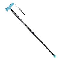 Luminous Walker Crutches Aluminum Slip Telescopic Adjustment Old Man Cane 2 Color MUMUJIN (Color : Black)