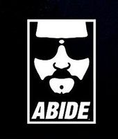 The Dude Abide Decal Vinyl Sticker|Cars Trucks Vans Walls Laptop|WHITE|5.5 in|CCI356