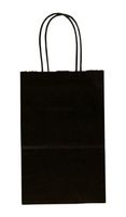 Premier Packaging AMZ-294015 15 Count Pinstripe Shopper Gift Bag, 5.25 by 8.25-Inch, Black