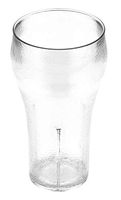 GET 7716-1-CL-EC BPA-Free Bell-Shaped Soda Float Textured Plastic Tumblers, 16 Ounce, Clear (Set of 4)