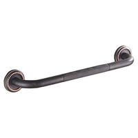 JIAHE115 Bathroom Safety Rails Bathroom Handrails, Bathroom Non-Slip Safety Full Copper Material Black Armrest 49.5cm