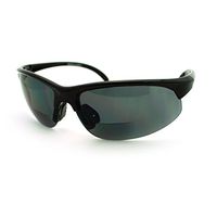 Mens Sunglasses with Bifocal Reading Lens Half Rim Sports Fashion (Black, 2.0)