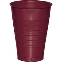 Premium 12 oz Plastic Cups, Burgundy