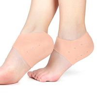 ChunlongFour Silicone Heel Protectors,Plantar Fasciitis Inserts Pads,Heel Guards & Heel Cups Great for Plantar Fasciitis, Fascia Support, Sore Feet,Heal Dry Cracked Heels, for Men & Women.(Pink)