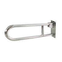 Teerwere Toilet Rail U-Shaped Toilet Frame Rail Bathroom Seat Support Foldable Anti-Skid Anti-Fall Toilet Bathroom for Elderly and Handicap (Color : Silver, Size : 32x80cm)