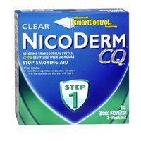 NicoDerm CQ Step 1 Clear Patch 21mg - 14 Count, 2 Pack