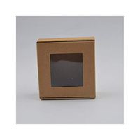 10Pcs Brown Kraft Paper Aircraft Gift Boxes 4 Size Black Candy Box for Handmade Soap Wedding Gift Packaging,Kraft Paper,6.5X6.5X3Cm