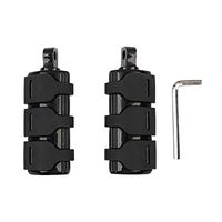 Frames & Fittings Male Mount Footpegs Footrest for Harley Street Bob Electra Glide FXDL FXDF Black