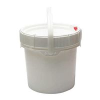 GRAINGER APPROVED Pail 3.5 gal. Plastic Handle White W/Lid