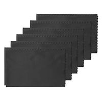 Noble Microfiber Cleaning Cloths – Perfect for Cleaning Eyeglasses, Camera Lenses, iPad, Tablets, Phones, iPhone, Android Phones, and Other Delicate Surfaces (Black, 12" x 12" - Pack of 6)
