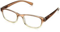 Peepers by PeeperSpecs unisex-adult Seaside Square Reading Glasses, Brown, 49 mm, +1.00
