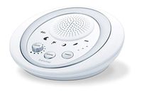 Beurer Sound Asleep White Noise Machine for Home, Office, Baby Non-Looping Soothing for Relaxation & Portable Travel with Natural Sound Choices & Noise Cancelling, Adjustable Volume, WN50