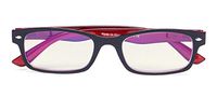 Anti Blue Light Computer Reading Glasses Reduce Eyestrain Eyeglasses Men Women(Black-Red) +2.5