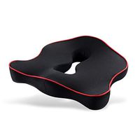 Lifting Cushions Tail Bone Pad Memory Cotton is Used to Protect The Lumbar Vertebrae to Reduce The Sciatica Seat Cushion (Color : Black red)