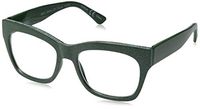 Peepers by PeeperSpecs womens Shine On Focus Square Blue Light Filtering Reading Glasses, Green, 53 mm, +1.50