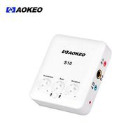 Aokeo S-10 External USB Sound Card with Free Drive Design for Singing, Recording, Music Listening