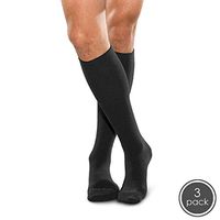 SmartKnit Seamless Diabetic Over-The-Calf Socks 3 Pack - X-Large - Black