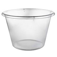 Party Essentials Plastic Extra-Large Ice Bucket, 10 qt Capacity, Clear (Case of 3)
