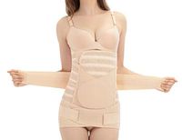 Ewanda store 3 in 1 Postnatal Shapewear Postpartum Support Recovery Belly Wrap Waist/Pelvis Belt Body Shaper,Nude,Medium