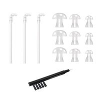 Banglijian BTE Hearing Aids Accessories, 3-Piece Sound Tubes, 9-Piece Ear Domes Plugs Pieces Eartips, 1-Piece Cleaning Brush Tool, Universal Replacement for Siemens etc