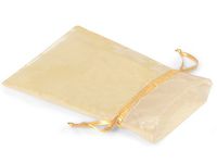 Champagne Organza Bags 5x7"With Satin Drawstrings (1 unit, 10 pack per unit.)