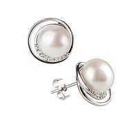 Kelly White 9-10mm AA Quality Freshwater 925 Sterling Silver Cultured Pearl Earring Pair For Women