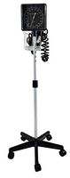 Clock Aneroid Sphygmomanometer, Rolling Stand Adjustable, 2 Bases