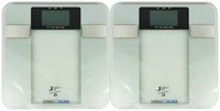 Set of 2 Intelli Scales - 6 Function Body Composition Monitor! Measures Weight, Body Fat, Muscle Mass, Bone Density, Hydration & Calorie Estimates! (2)