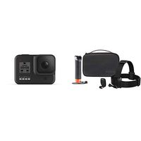 GoPro Hero 8 Black Camera with Official GoPro Adventure Kit (Includes Headstrap, Quickclip, Floaty Hand Grip, and Compact Case)