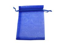 QIANHAILIZZ 50 Pack 12 x 16 Inch Drawstring Flower Bags Organza Jewelry Gift Pouch Candy Pouch Drawstring Wedding Favor Bags (Royal)