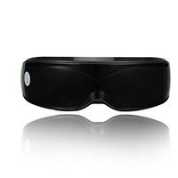 LUOXU USB Eye Massager, Foldable Temple Massager with Heat and Air Pressure Vibration Music,for Eye Relief Foldable Dry Eye Eyes Stress,Black