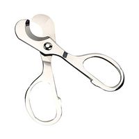 Jascaela Stainless Steel Cigar Cutters Double Cut Blade Guillotine Scissors Accessories for Cigars(Silver-s)