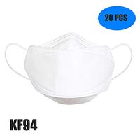 KF94 Face Respirator, 4 Layer Protection Filter, Adaptable Nose Bar (20 PCS)