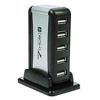 USB Highspeed 7 Port Hub w/ AC Adapter (Silver)