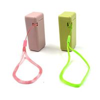 Duttek (2 Pack) Collapsible Reusable Straw, Composed of Stainless Steel and Food-grade Silicone, Portable Set with Hard Case Holder and Cleaning Brush (Pink&green)