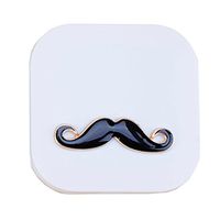 Stylish Contact Lens Case Lenses Holder Box Travel Kit Case Mustache White