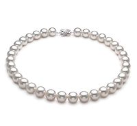 White 12-13mm AAA Quality South Sea 14K White Gold Cultured Pearl Necklace For Women