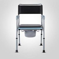 JLL Ultra-Premium Padded Commode/Shower Chair. Most Comfortable with Padded Arms/backrest. Adjustable Height. Includes Free Commode Pail and Lid(Blue)